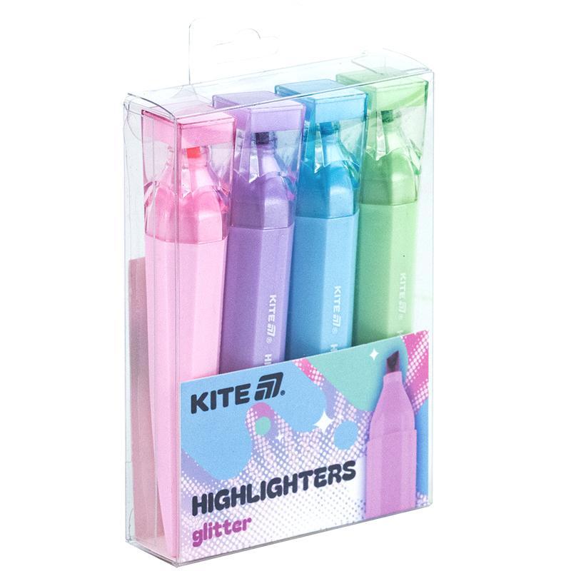 Маркер Highlighter Kite Creative Glitter набір з 4-х кольорів K24-1146-4