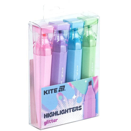 Маркер Highlighter Kite Creative Glitter набір з 4-х кольорів K24-1146-4