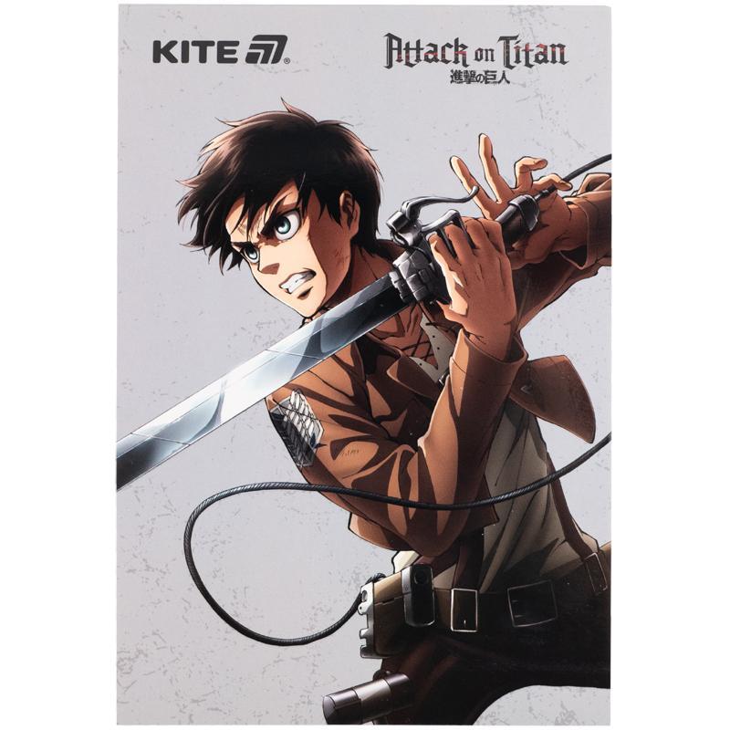 Блокнот-планшет Kite Attack on Titan A5 50 аркушів клітинка AT25-194