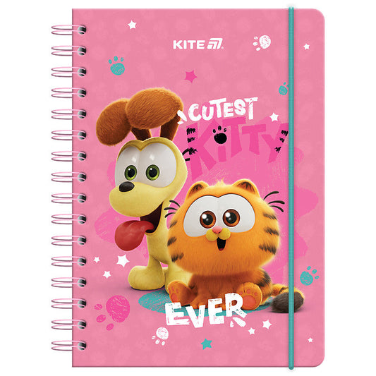Щоденник на спіралі Kite Garfield тверда обкладинка GF25-438