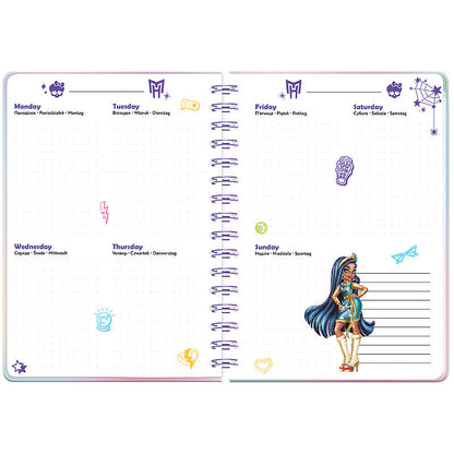 Щоденник на спіралі Kite Monster High тверда обкладинка MH25-438