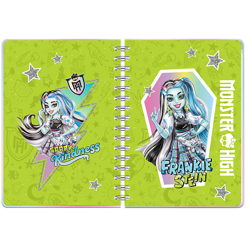 Щоденник на спіралі Kite Monster High тверда обкладинка MH25-438