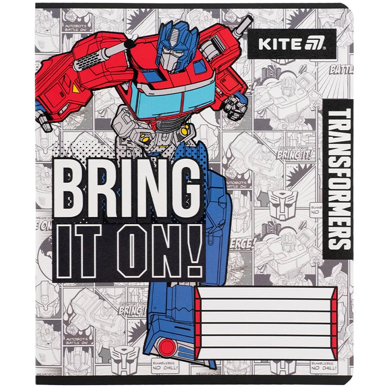 Зошит шкільний Kite Transformers, 12 аркушів, клітинка TF25-232
