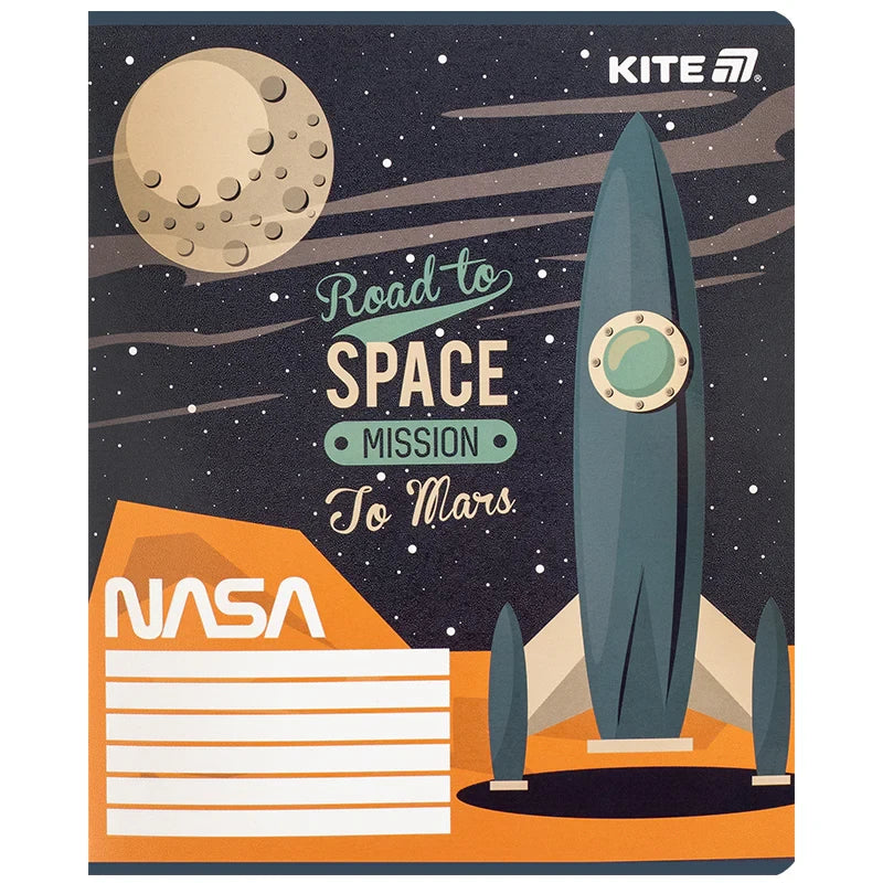 Зошит шкільний Kite NASA, 12 аркушів, клітинка NS25-232