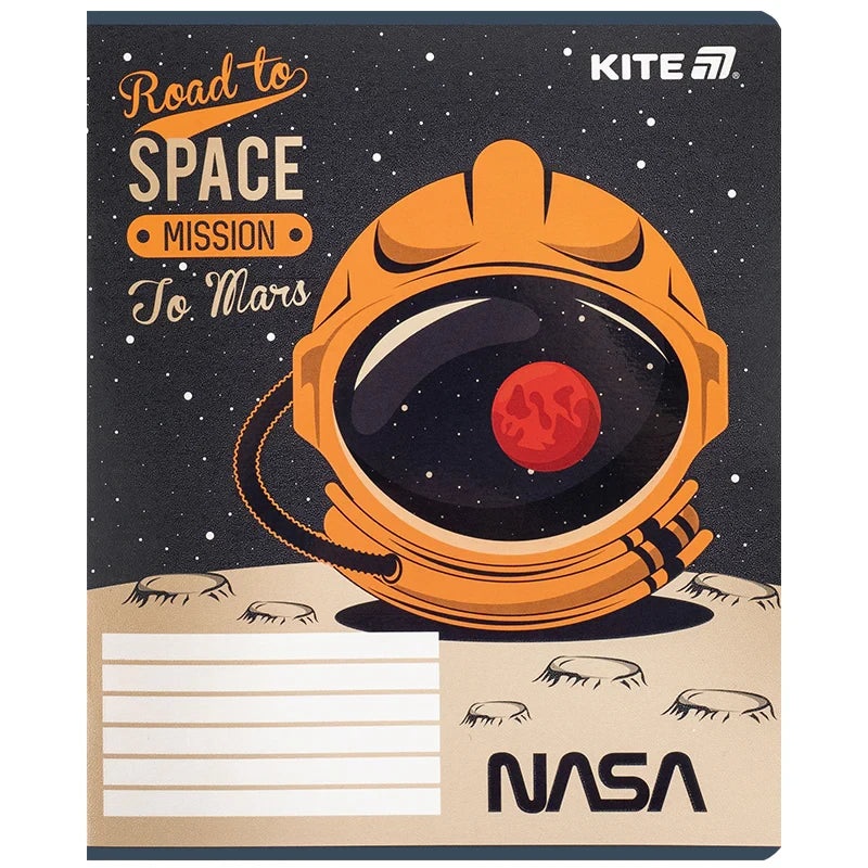 Зошит шкільний Kite NASA, 12 аркушів, клітинка NS25-232
