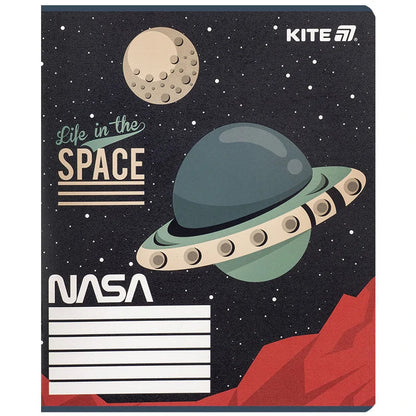 Зошит шкільний Kite NASA, 12 аркушів, клітинка NS25-232