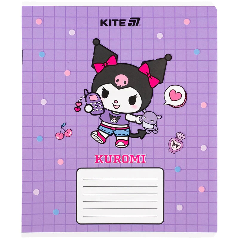 Зошит шкільний Kite Kuromi, 12 аркушів, клітинка HK25-232-4