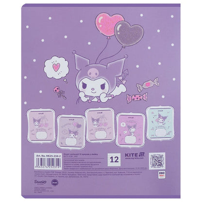 Зошит шкільний Kite Kuromi, 12 аркушів, Лінія HK25-234-2
