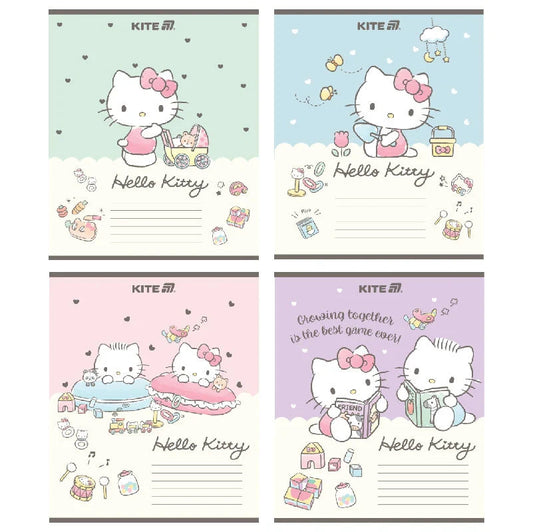 Зошит шкільний Kite Hello Kitty, 12 аркушів, Коса лінія HK25-235-1