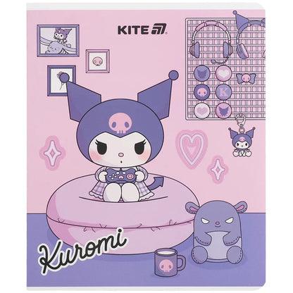 Зошит шкільний Kite Kuromi, 24 аркуша, клітинка HK25-238