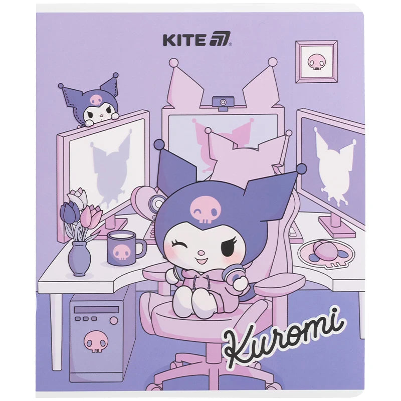 Зошит шкільний Kite Kuromi, 24 аркуша, клітинка HK25-238