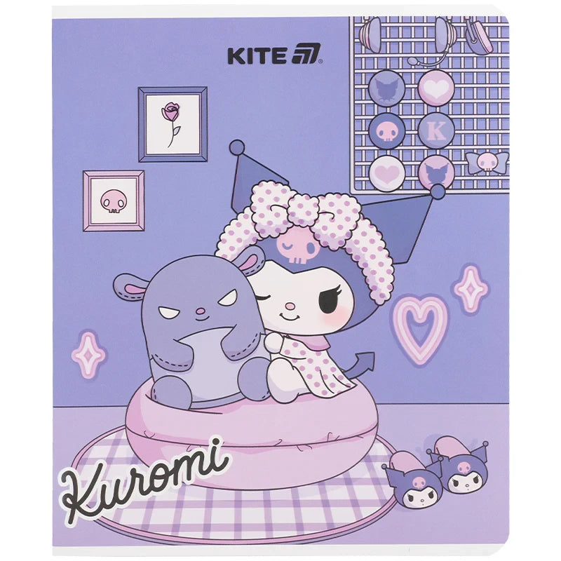 Зошит шкільний Kite Kuromi, 24 аркуша, клітинка HK25-238