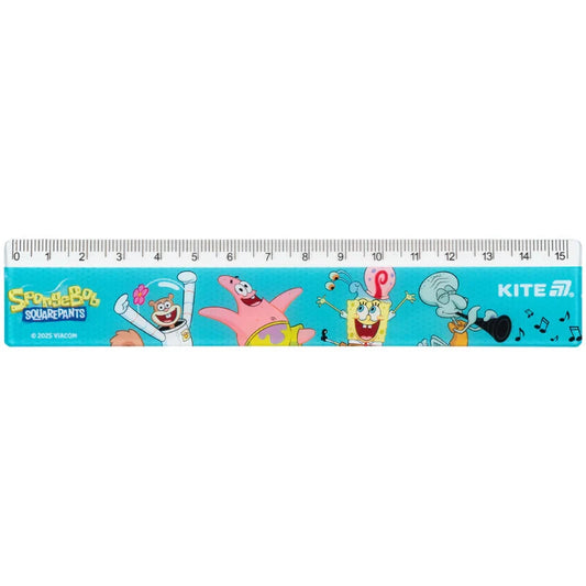 Лінійка пластикова Kite Sponge Bob SB25-090, 15 см