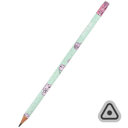 Олівець графітний з гумкою тригранний Kite K25-046-2