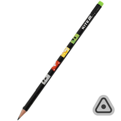 Олівець графітний з гумкою тригранний Kite K25-046-1