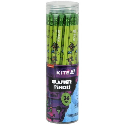 Олівець графітний з гумкою тригранний Kite Ninja Turtles NT25-046