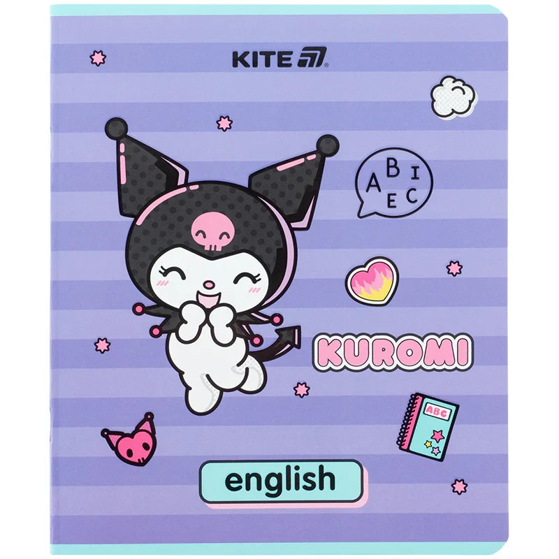 Зошит предметний Kite Kuromi, 48 аркушів, лінія, Англійська мова HK25-240-8
