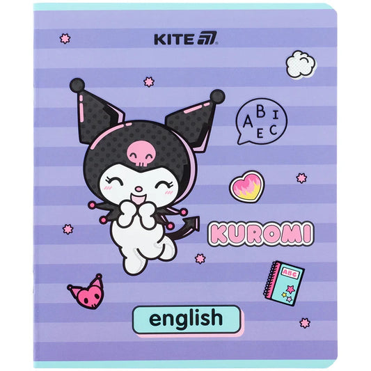 Зошит предметний Kite Kuromi, 48 аркушів, лінія, Англійська мова HK25-240-8