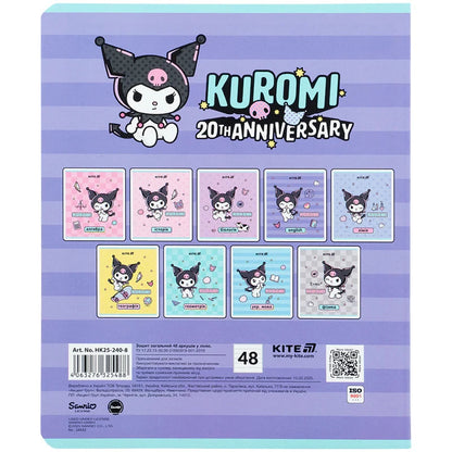 Зошит предметний Kite Kuromi, 48 аркушів, лінія, Англійська мова HK25-240-8