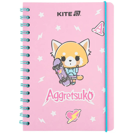 Блокнот на спіралі Kite Aggretsuko A5 80 аркушів клітинка AR25-190