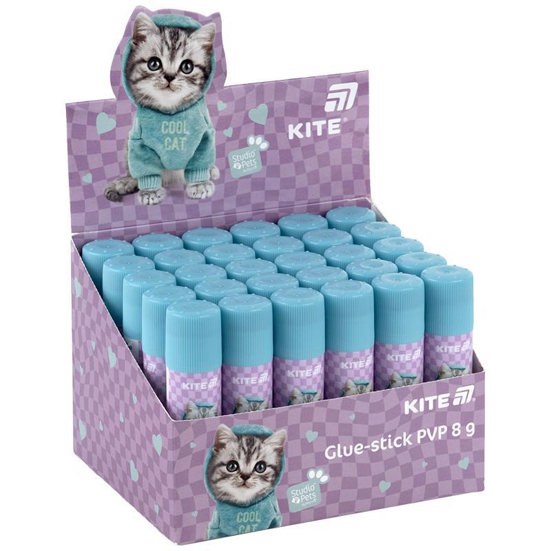 Клей-олівець з індикатором PVP Kite Studio Pets SP25-130, 8 г