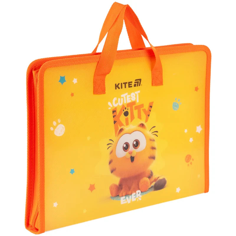 Папка-портфель на блискавці Kite Garfield GF25-202, 1 відділення, A4