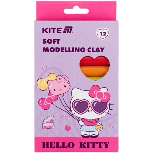 Пластилін восковий Kite Hello Kitty HK25-086 12 кольорів, 200 г