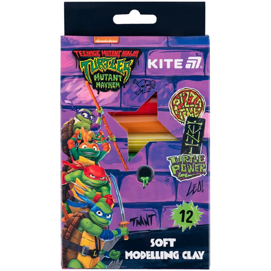 Пластилін восковий Kite Ninja Turtles NT25-086 12 кольорів, 200 г