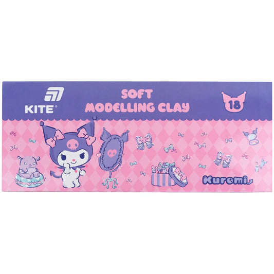 Пластилін восковий Kite Kuromi HK24-085, 18 кольорів, 360 г