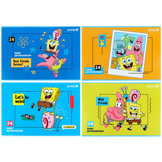 Зошит для малювання Kite SpongeBob SquarePants 24 аркушів SB25-242