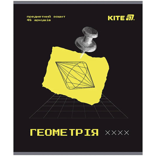 Зошит предметний Kite Techno, 48 аркушів, клітинка, Геометрія K25-240-1