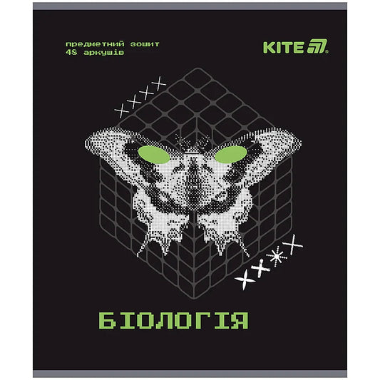 Зошит предметний Kite Techno, 48 аркушів, клітинка, Біологія K25-240-7