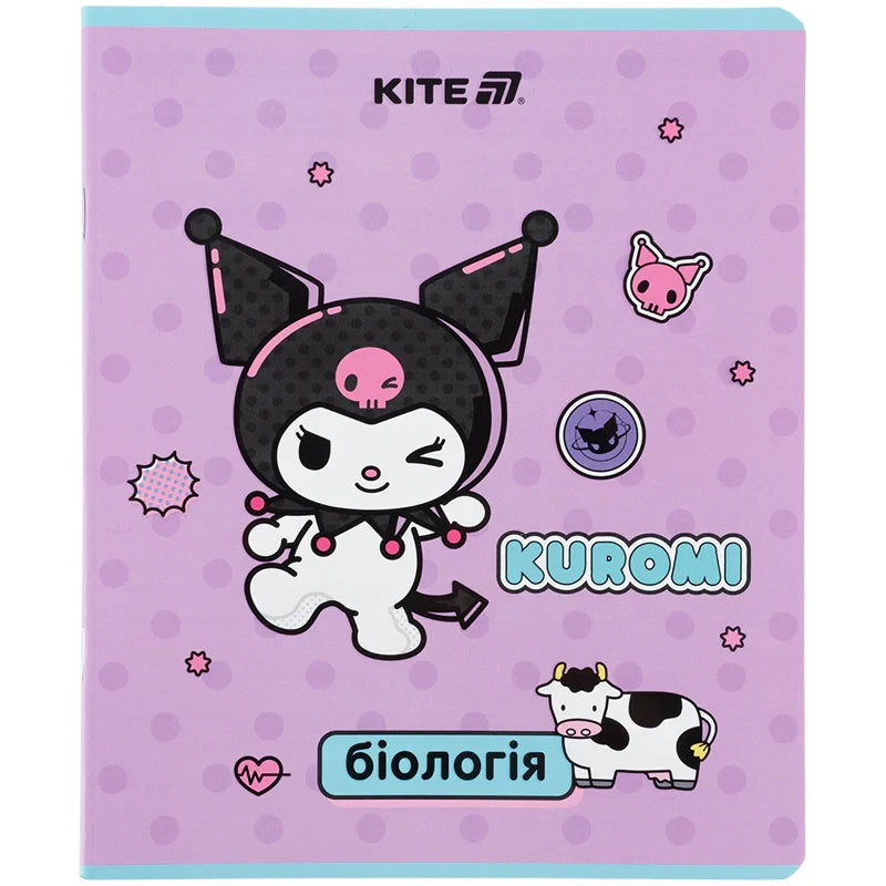 Зошит предметний Kite Kuromi, 48 аркушів, клітинка, Біологія HK25-240-7
