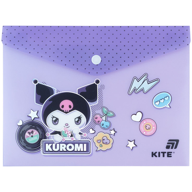 Папка на кнопці Kite Kuromi HK25-245-1, А5