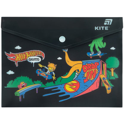 Папка на кнопці Kite Hot Wheels HW25-245, A5