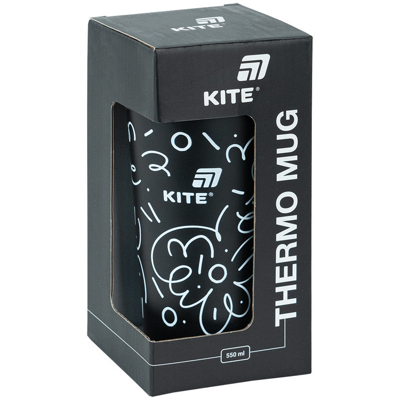 Термокружка Kite 550 мл Чорна K25-1226-1