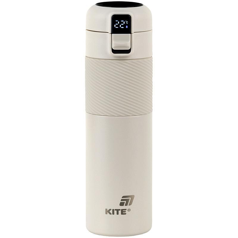 Термос з термодатчиком 450 мл бежевий k25-1227-1