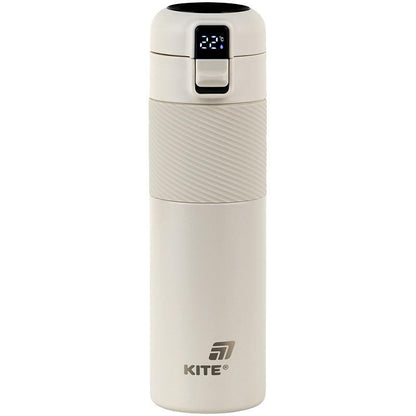 Термос з термодатчиком 450 мл бежевий k25-1227-1