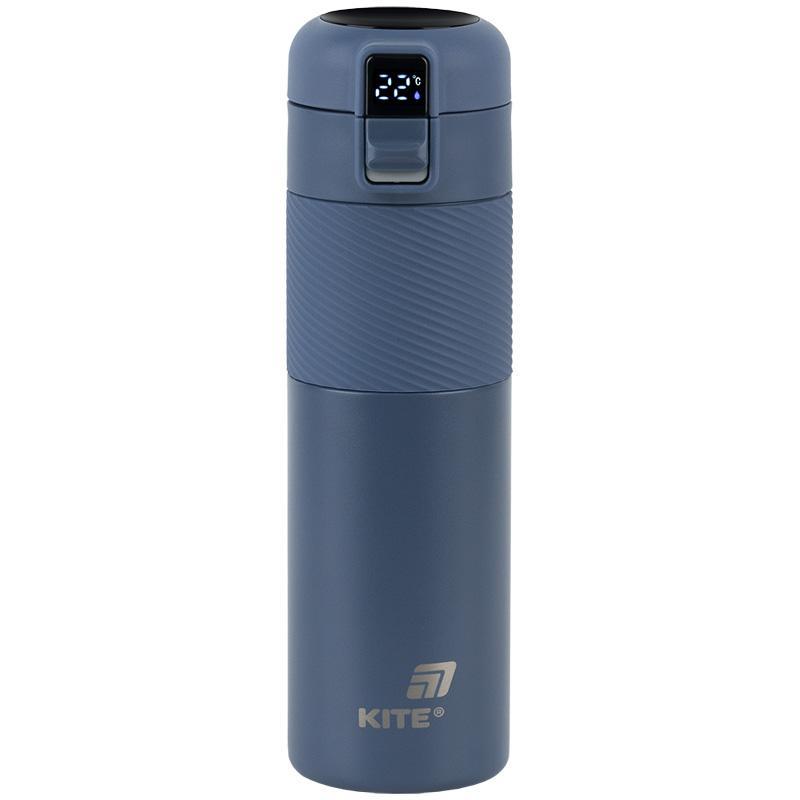 Термос з термодатчиком 450 мл синій k25-1227-2