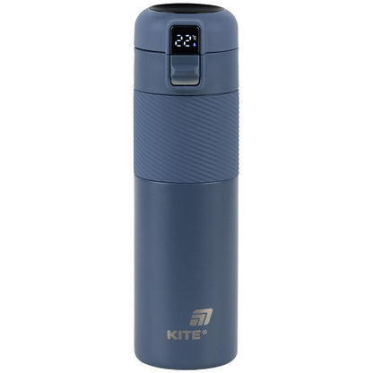 Термос з термодатчиком 450 мл синій k25-1227-2
