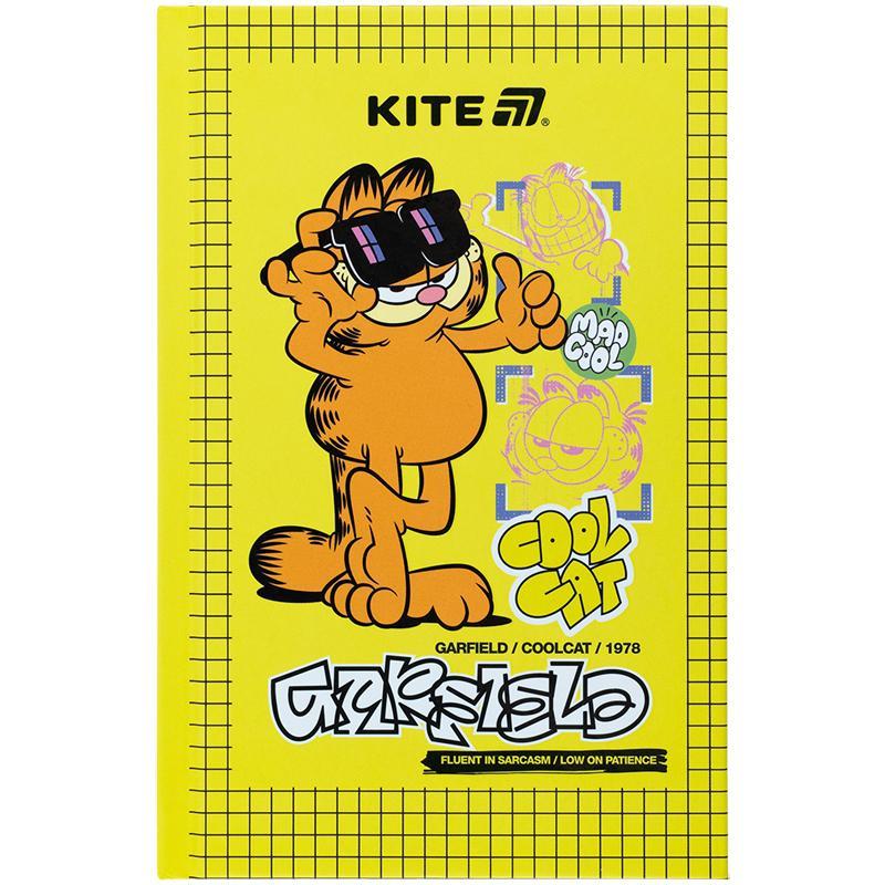 Записна книга Kite Garfield, А6, клітинка, gf25-199