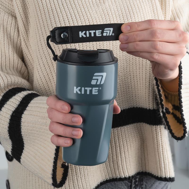Термокружка Kite 450 мл сіра K25-1220-1