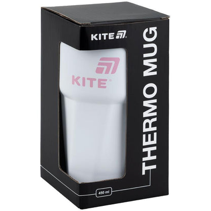 Термокружка Kite 450 мл біло-рожева K25-1220-3