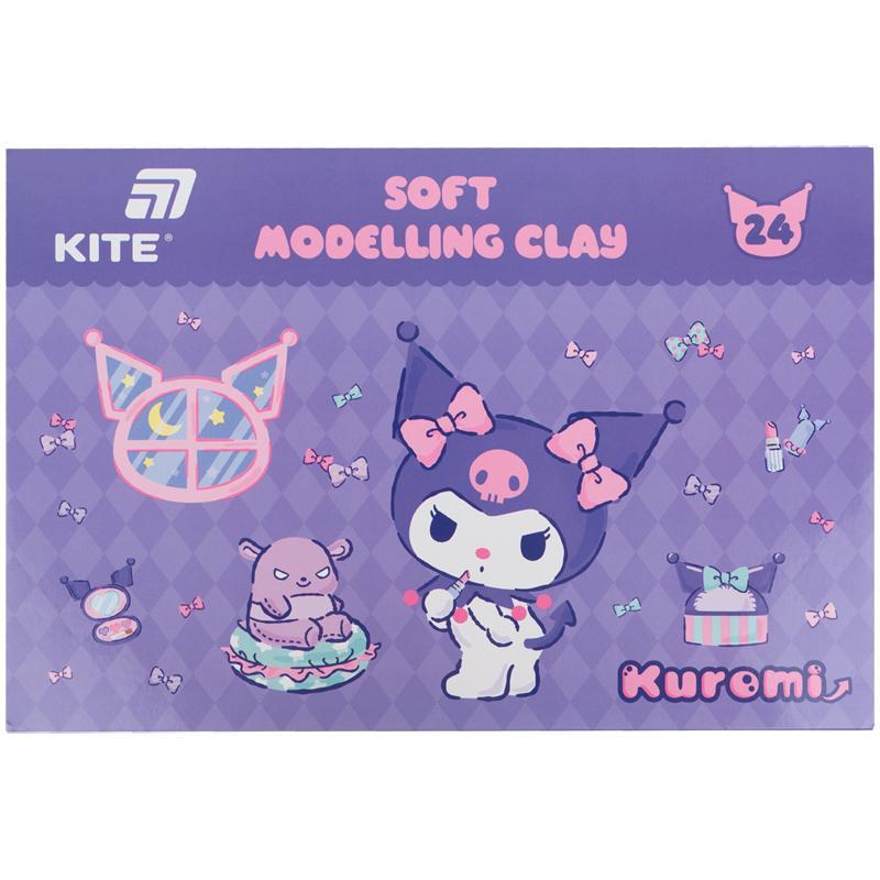 Пластилін Kite Kuromi 24 кольори 480 г HK24-089