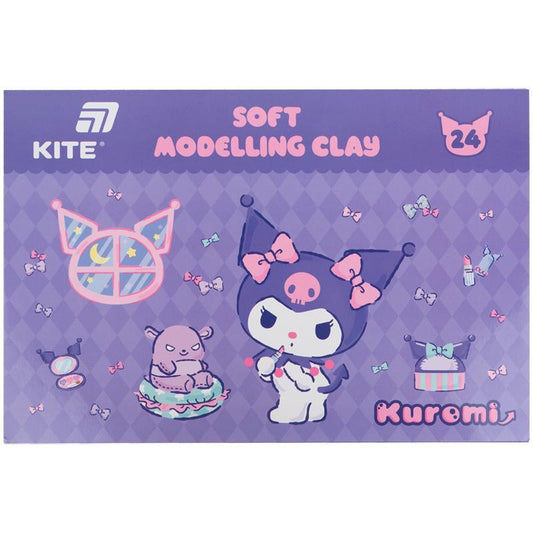 Пластилін Kite Kuromi 24 кольори 480 г HK24-089