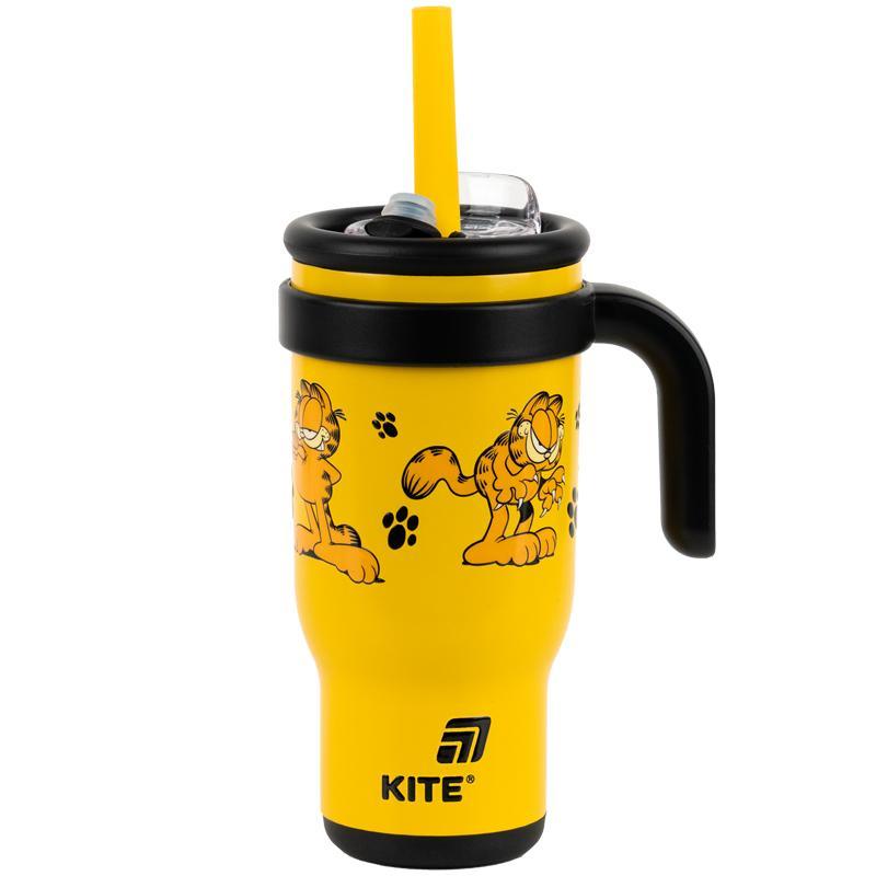 Термокружка з трубочкою Kite Garfield 530 мл GF25-1266