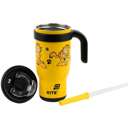 Термокружка з трубочкою Kite Garfield 530 мл GF25-1266