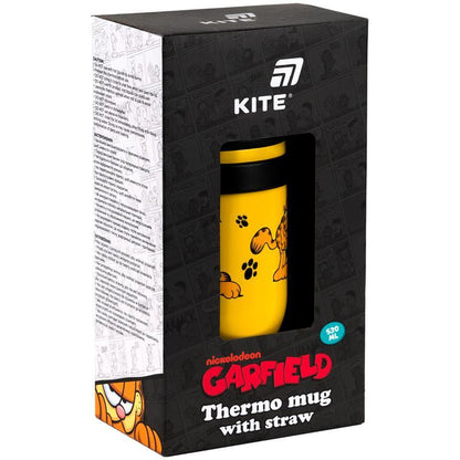 Термокружка з трубочкою Kite Garfield 530 мл GF25-1266