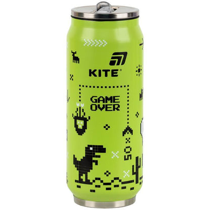 Термочашка з трубочкой Kite Game over 500 мл K25-1264-1