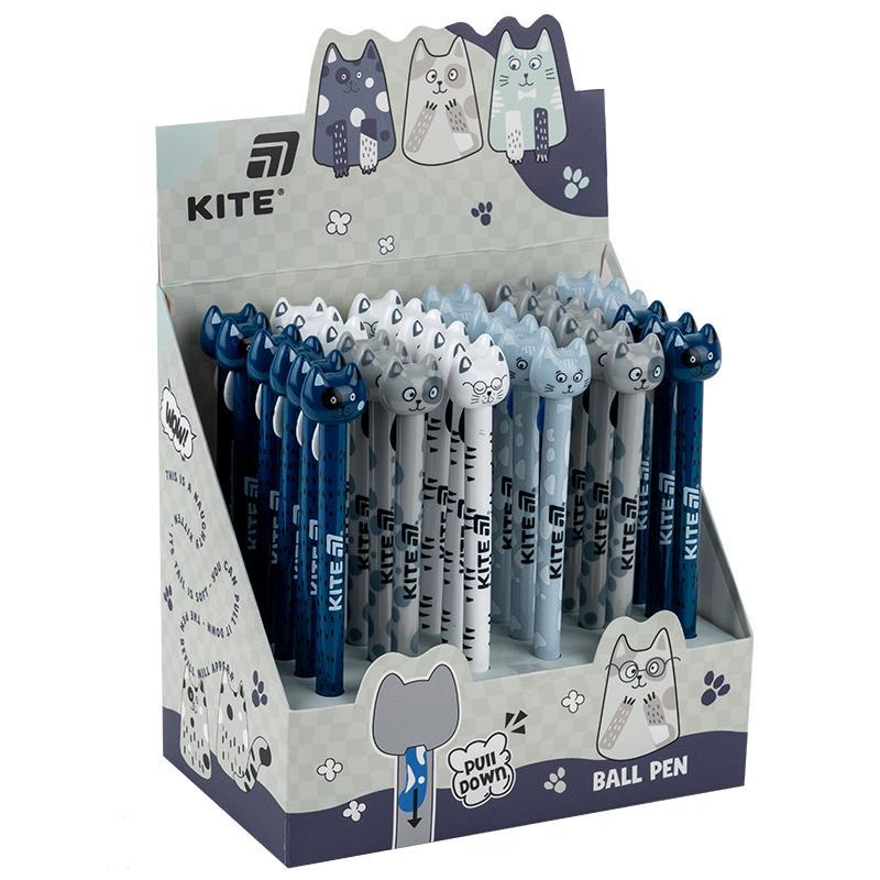 Ручка кулькова автоматична Kite Funny cat K25-028-1